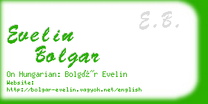 evelin bolgar business card